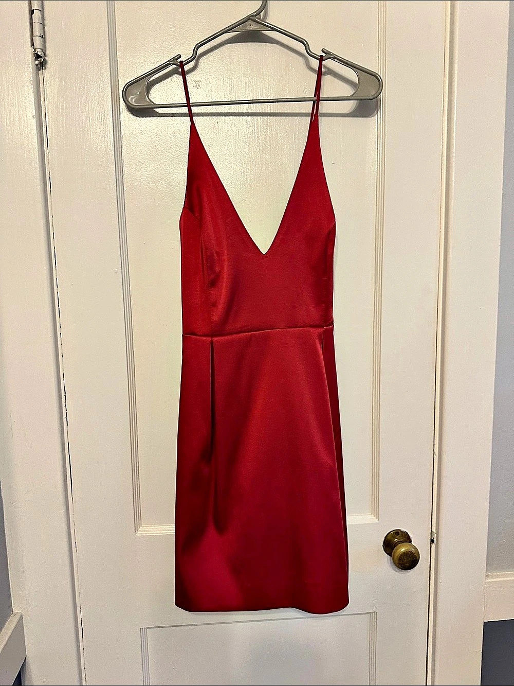 Topshop Red Satin Mini Dress Size US10 NWT